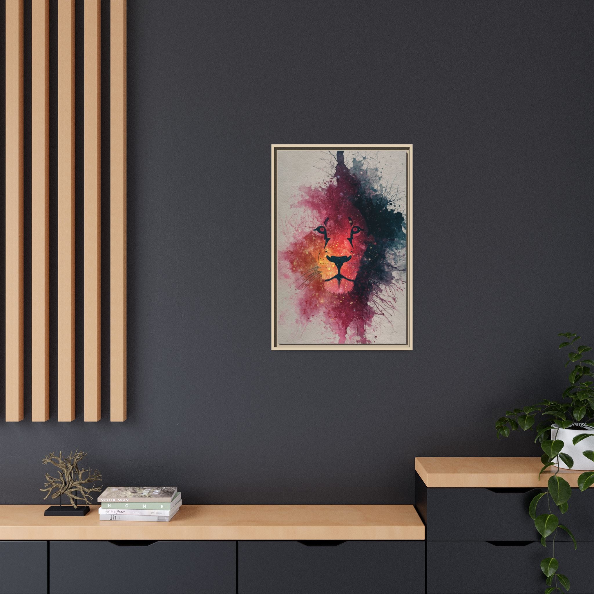 Majestic Lion Watercolor Art | Vibrant Animal Portrait