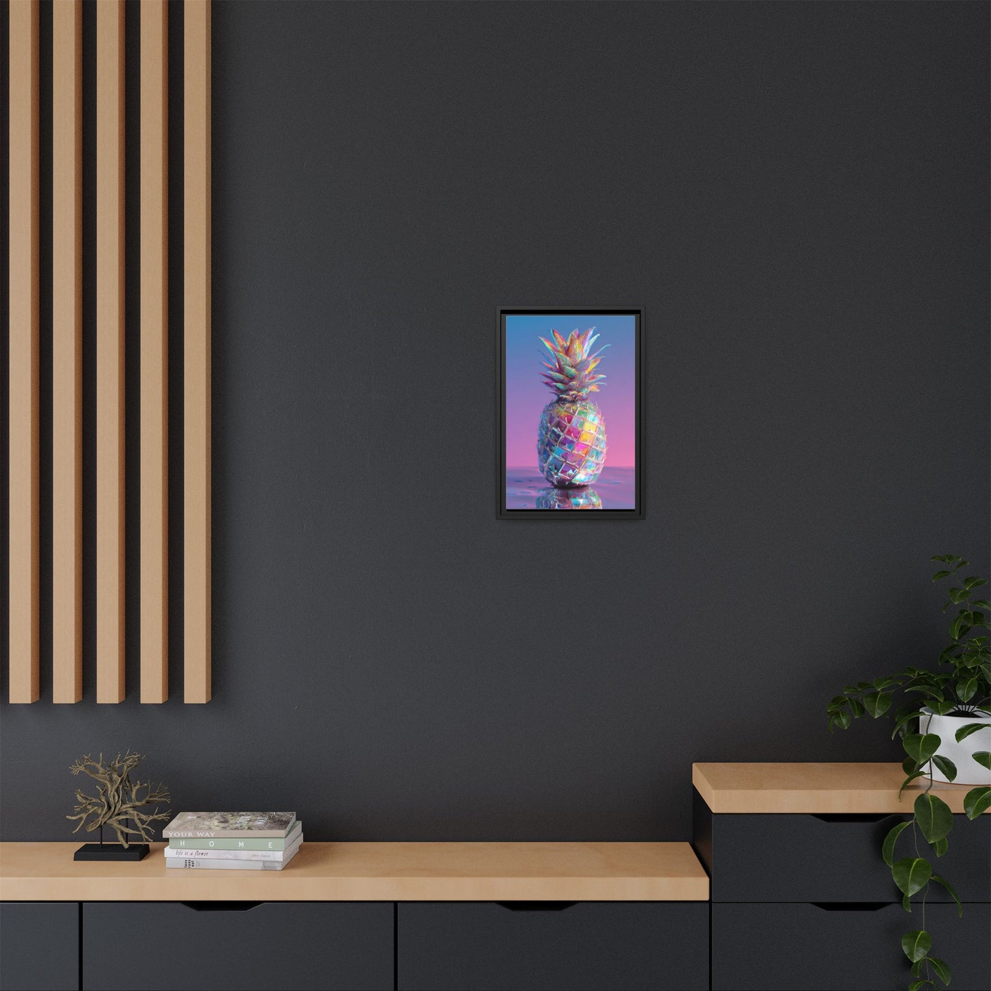 Colorful Pineapple Canvas Art | Abstract Tropical Design