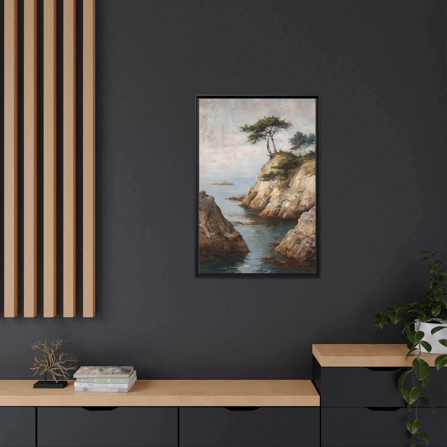 Serene Seaside Landscape Art - Tranquil Coastal Decor