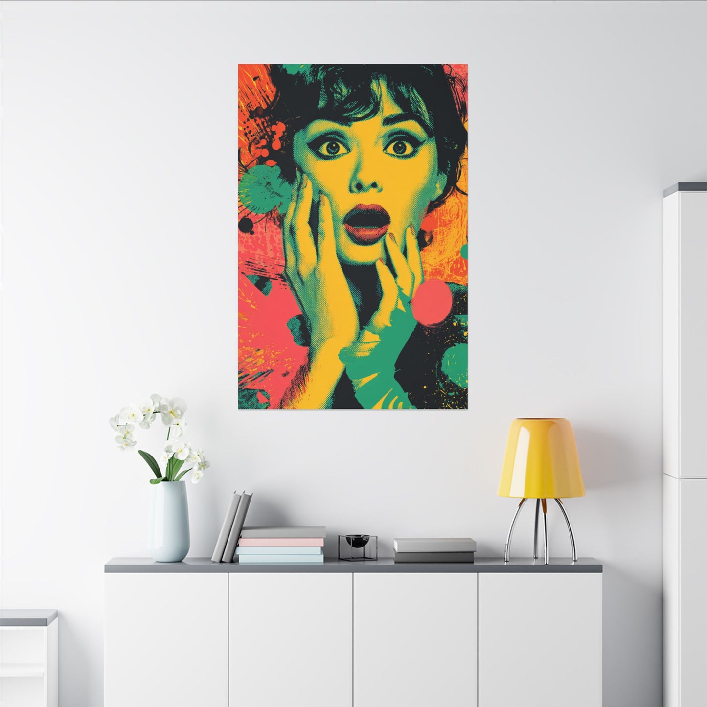 Surreal Pop Art Woman – Vibrant Modern Wall Art