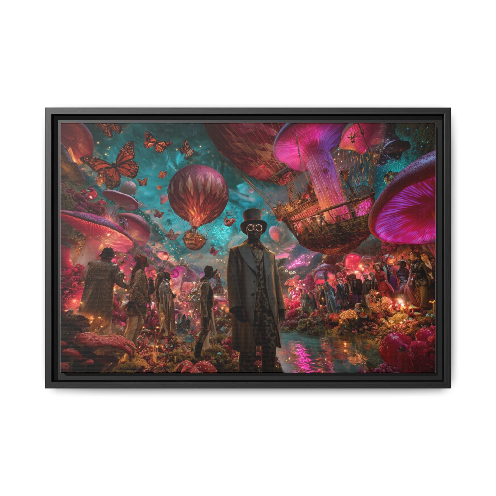 Whimsical Hot Air Balloon Fantasy Artwork | Surreal Landscape