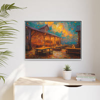 Autumn Festival Night Scene - Colorful Impressionist Art
