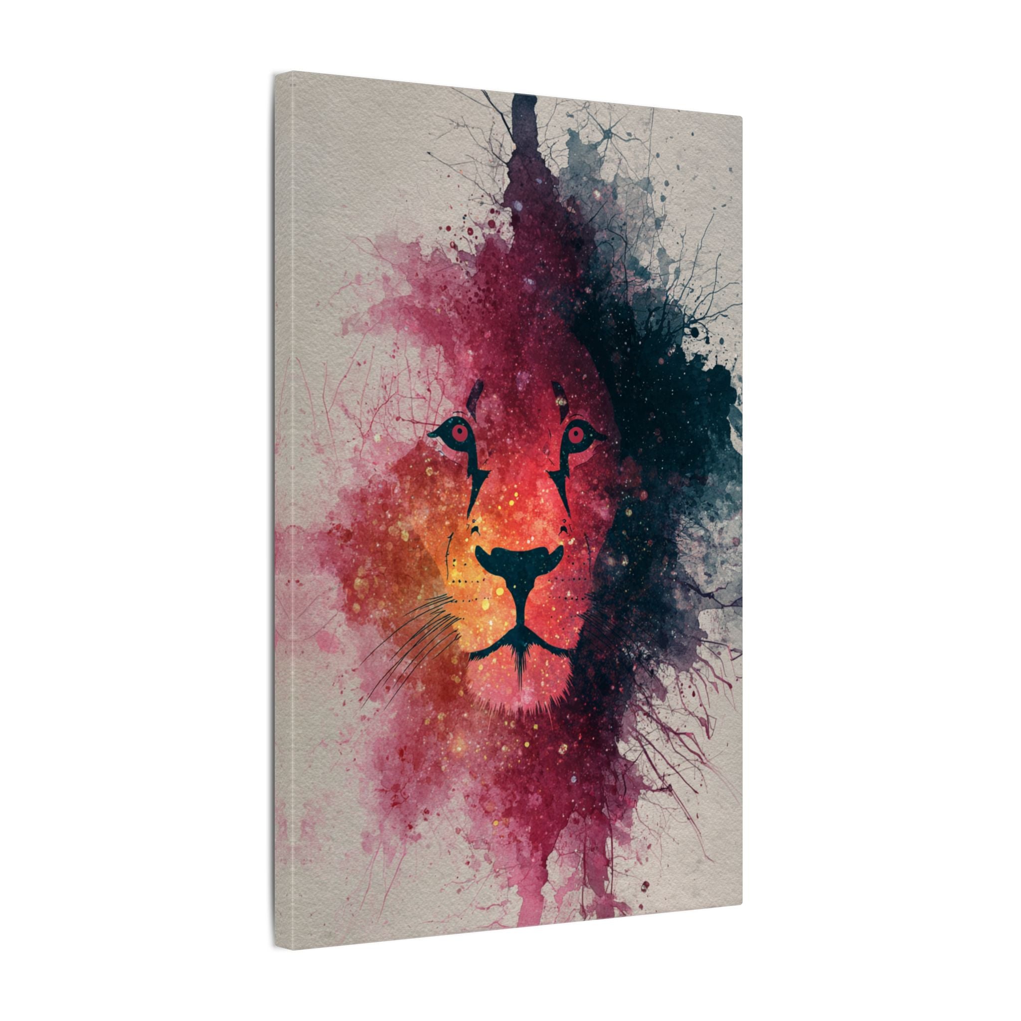 Majestic Lion Watercolor Art | Vibrant Animal Portrait