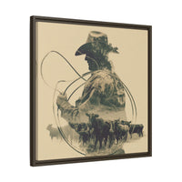 Lone Cowboy Silhouette Art - Vintage Western Charm