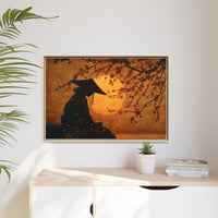 Serene Silhouette of Contemplation | Asian-Inspired Artwork