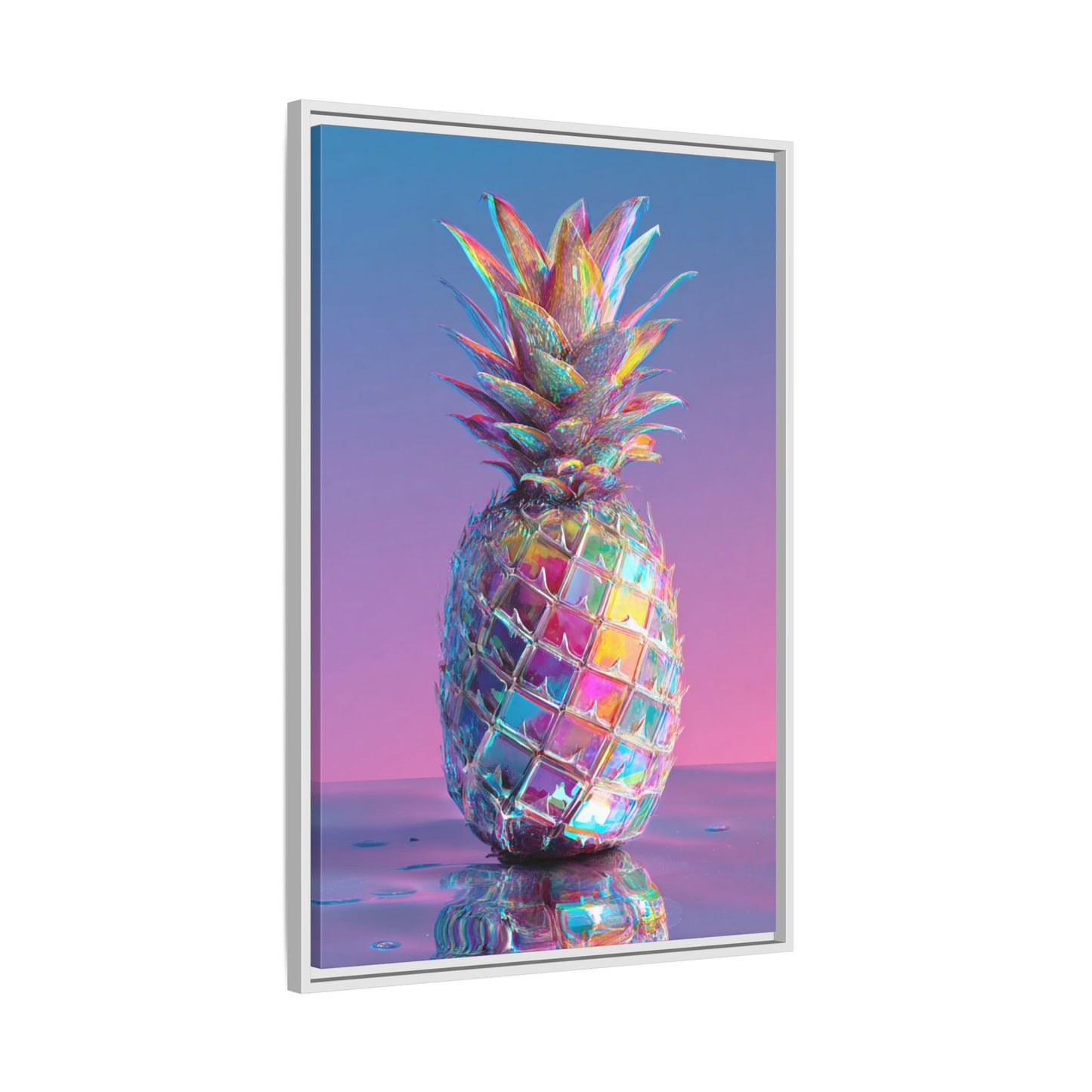 Colorful Pineapple Canvas Art | Abstract Tropical Design