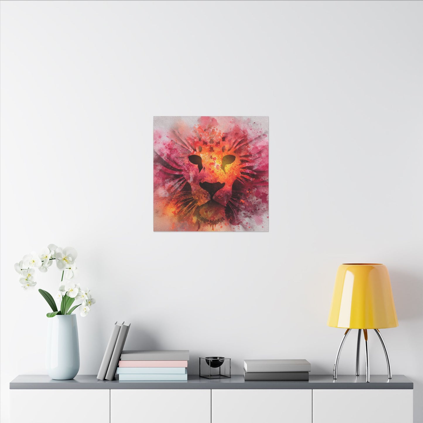 Vibrant Lion Watercolor Artwork | Animal Portrait
