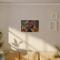 Whimsical Floral Silhouette Art Print | Living Room Décor