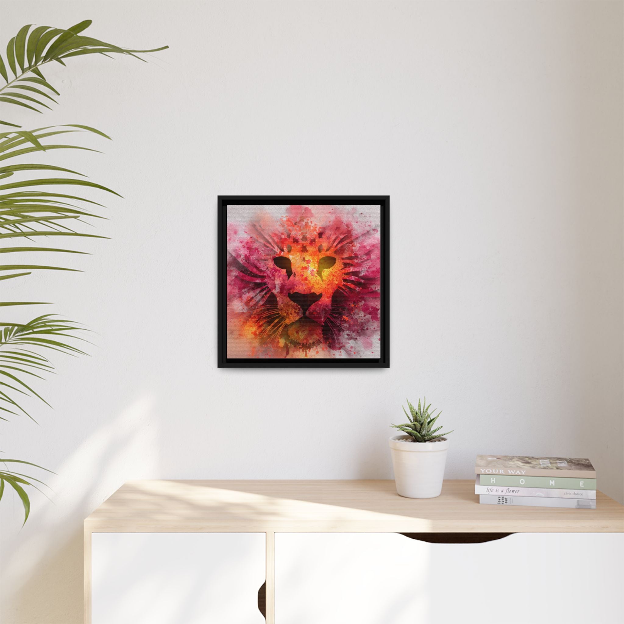 Vibrant Lion Watercolor Artwork | Animal Portrait