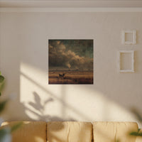 Cattle in Industrial Landscape | Vintage Style Art Print