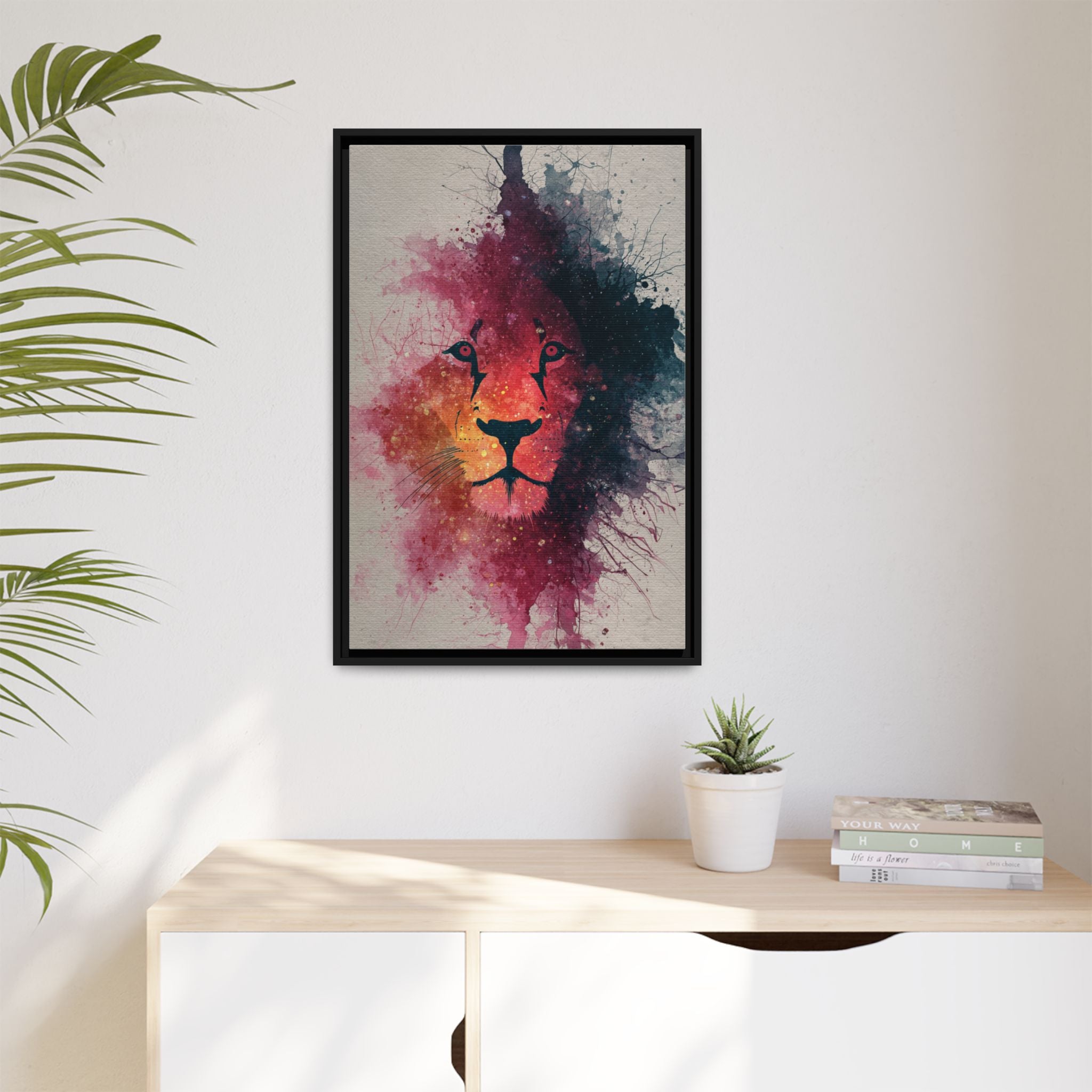 Majestic Lion Watercolor Art | Vibrant Animal Portrait