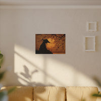 Serene Silhouette of Contemplation | Asian-Inspired Artwork