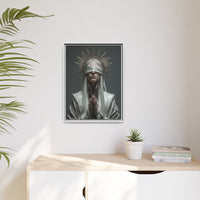 Ethereal Blindfolded Saint Art | Spiritual Home Decor