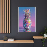 Colorful Pineapple Canvas Art | Abstract Tropical Design