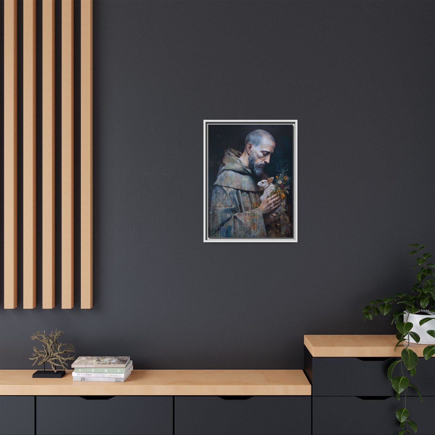 Saint Francis and Rabbit Artwork - Nature Inspired Wall Art