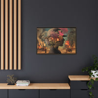 Whimsical Floral Silhouette Art Print | Living Room Décor