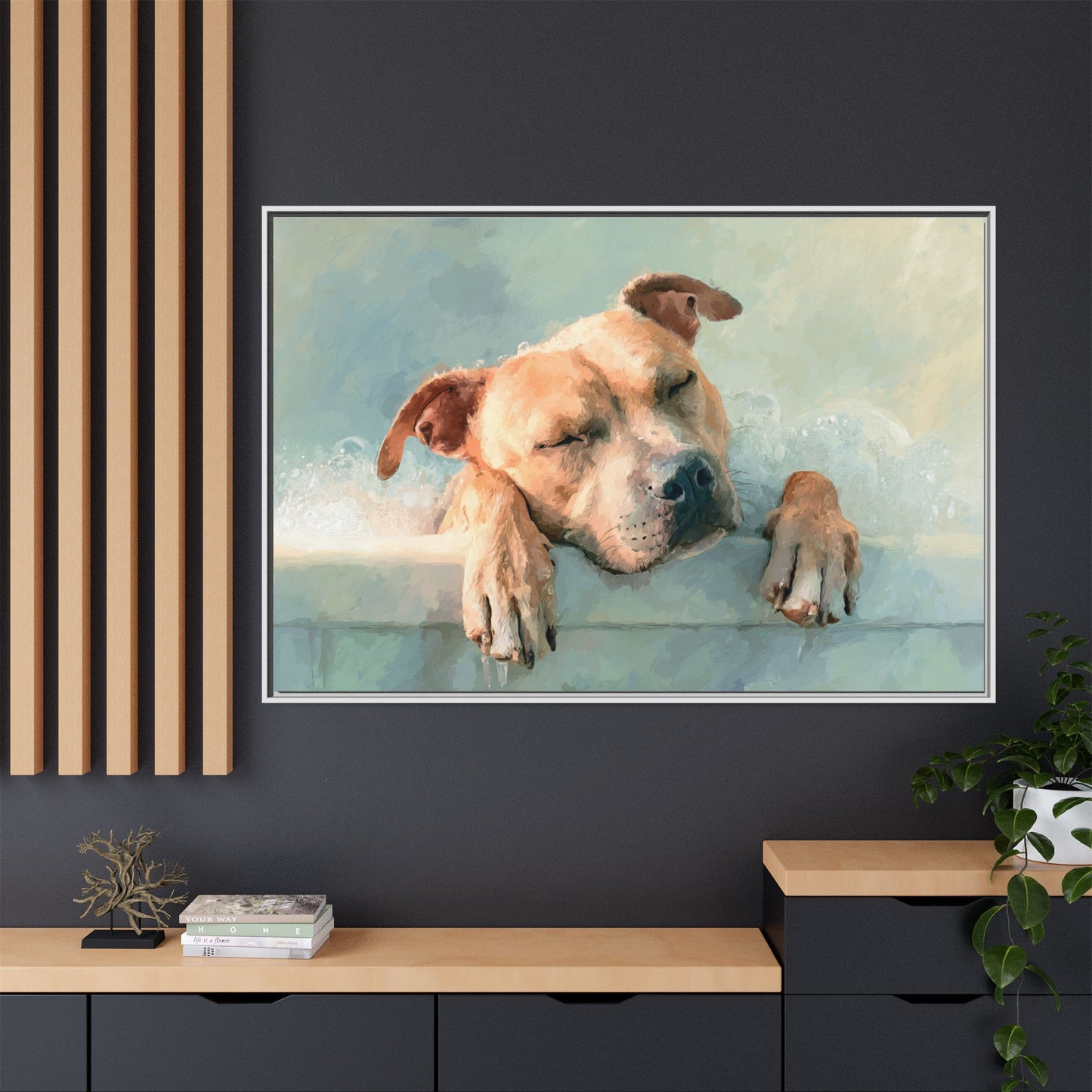 Calming Canine Portrait - Serene Dog Art Print