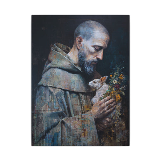 Saint Francis and Rabbit Artwork - Nature Inspired Wall Art