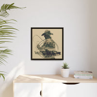 Lone Cowboy Silhouette Art - Vintage Western Charm
