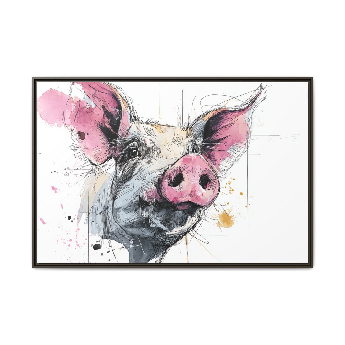 Whimsical Pig Art Print - Playful Farmhouse Decor