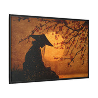 Serene Silhouette of Contemplation | Asian-Inspired Artwork