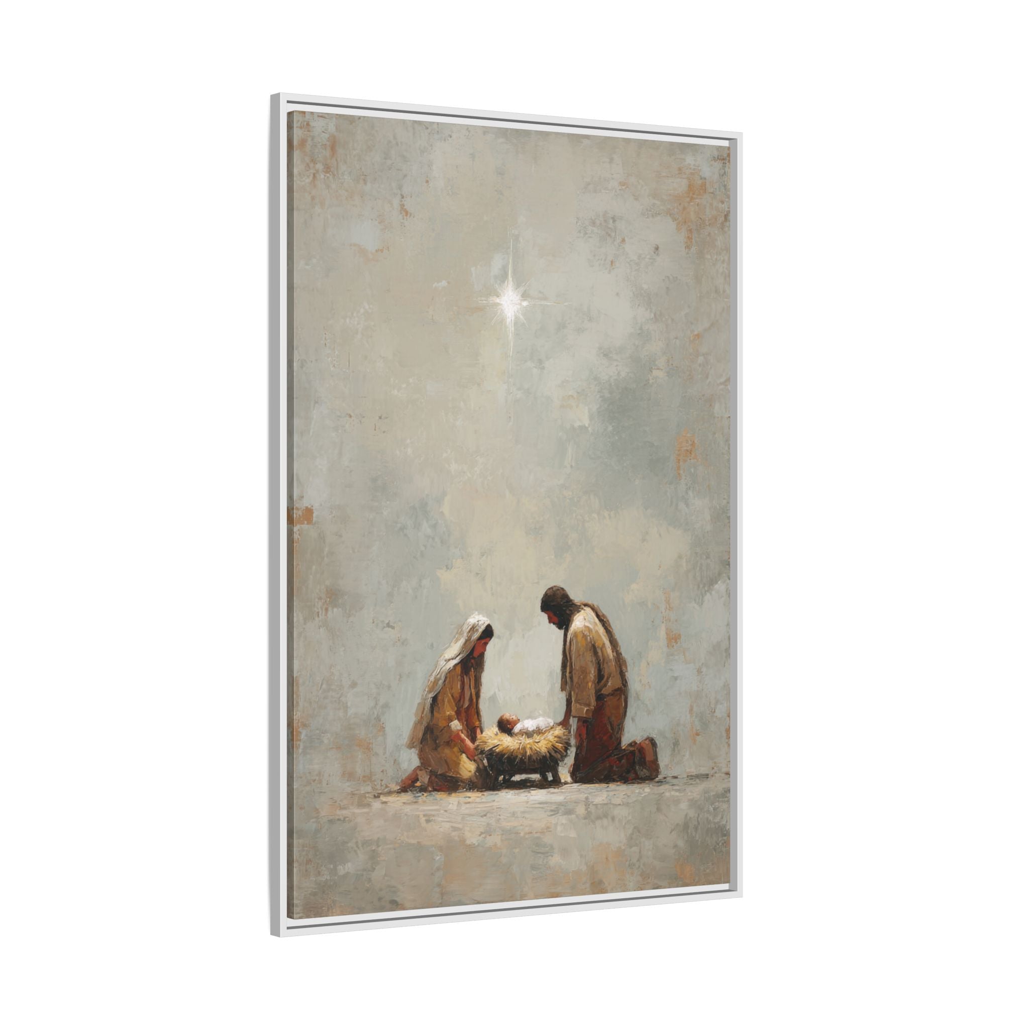 Nativity Scene Art Print - Warm Family Vibes