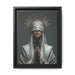 Ethereal Blindfolded Saint Art | Spiritual Home Decor