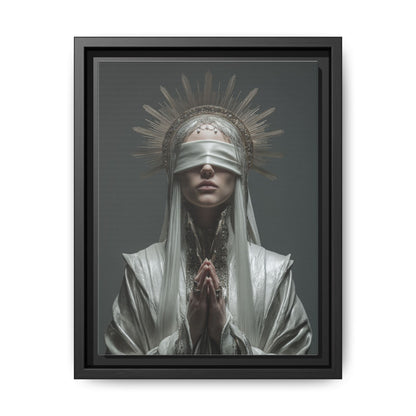 Ethereal Blindfolded Saint Art | Spiritual Home Decor