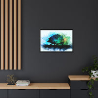Hedgehog Silhouette Watercolor Art | Nature-Inspired Home Decor
