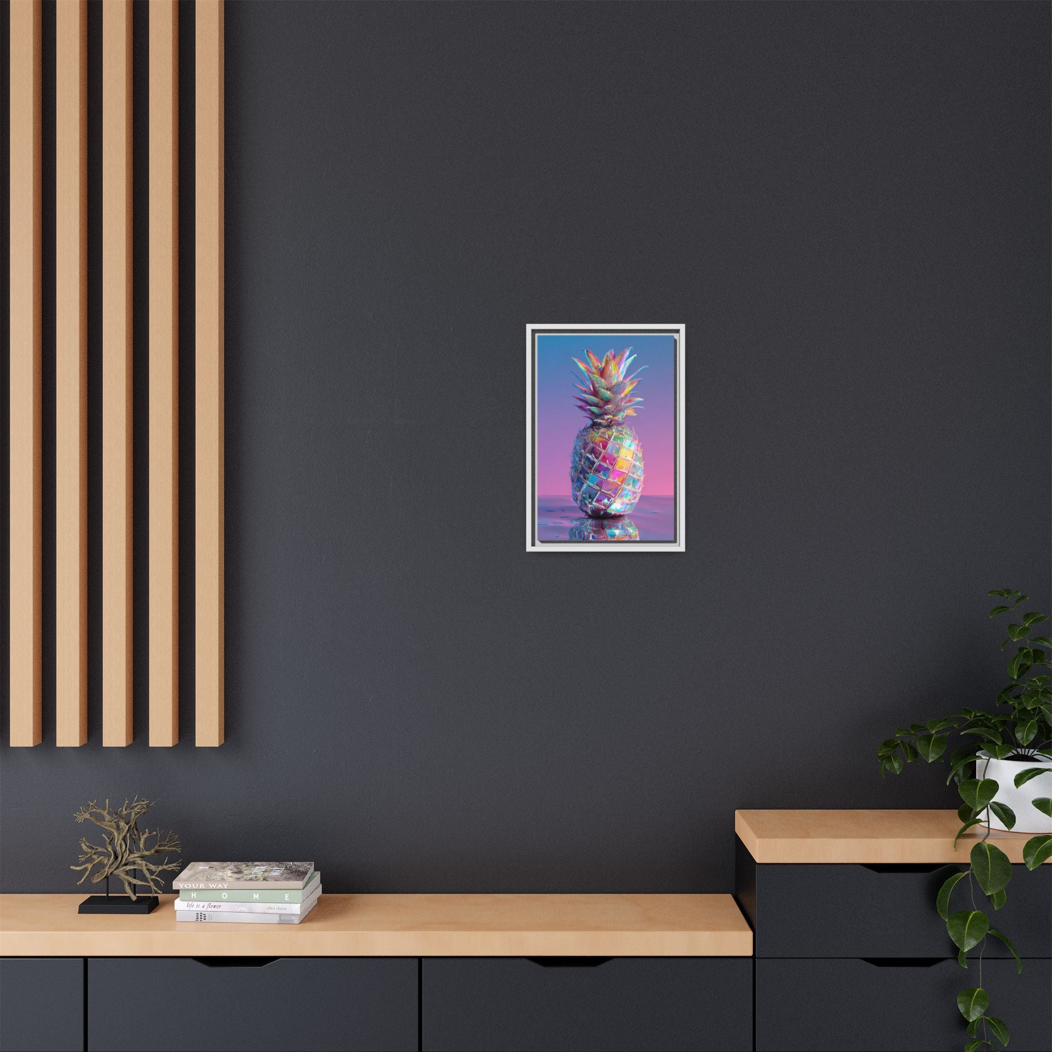 Colorful Pineapple Canvas Art | Abstract Tropical Design