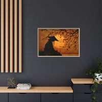 Serene Silhouette of Contemplation | Asian-Inspired Artwork