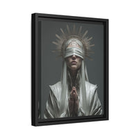 Ethereal Blindfolded Saint Art | Spiritual Home Decor