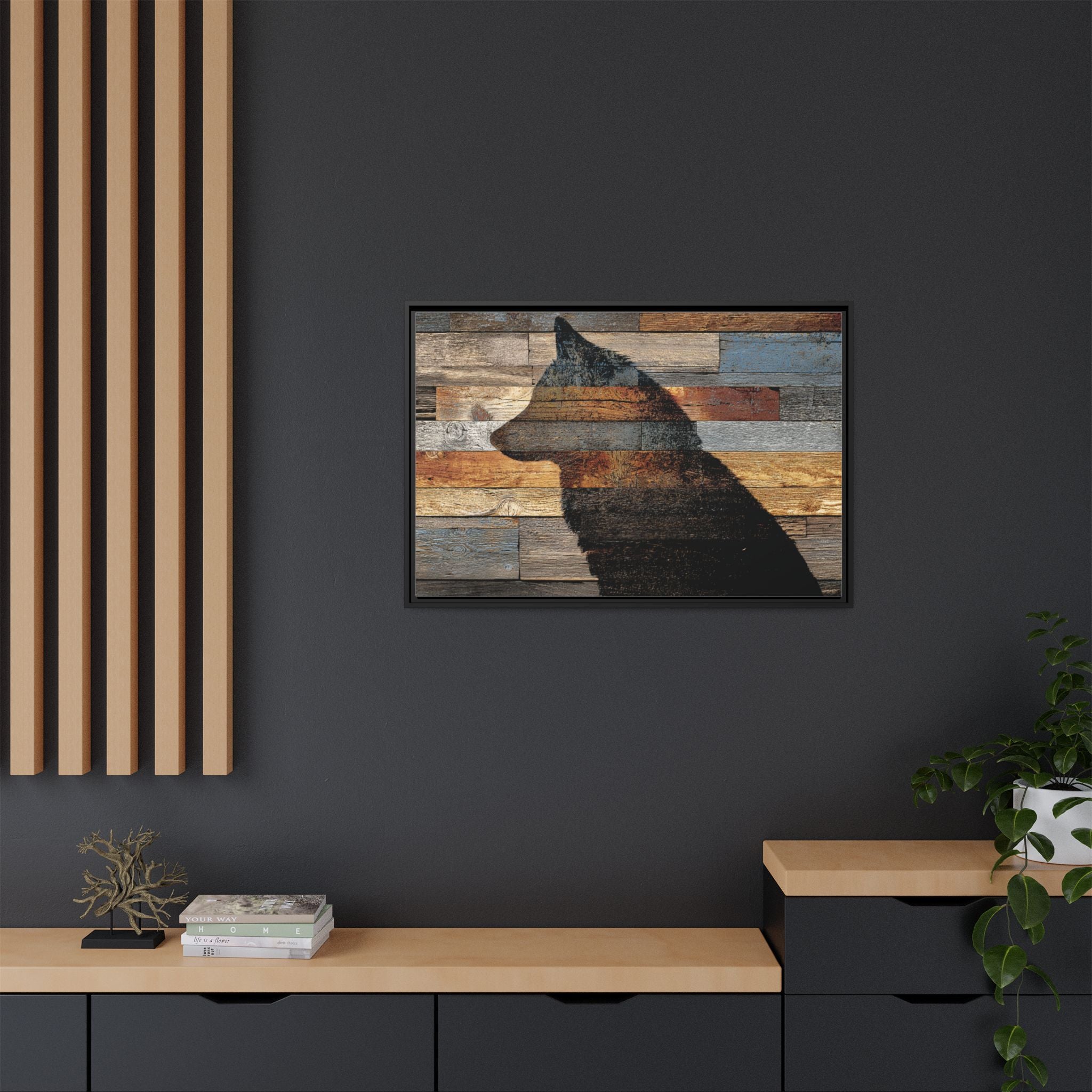 Rustic Wolf Silhouette Wall Art | Nature Inspired Decor