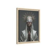 Ethereal Blindfolded Saint Art | Spiritual Home Decor