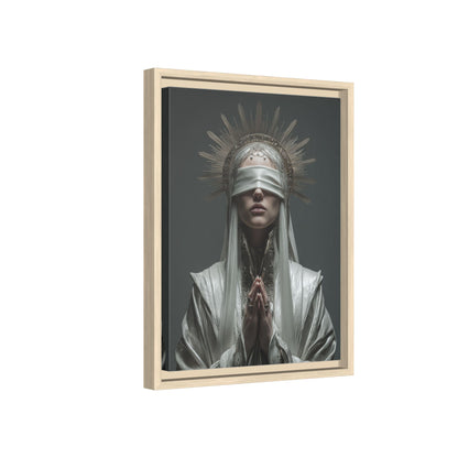 Ethereal Blindfolded Saint Art | Spiritual Home Decor