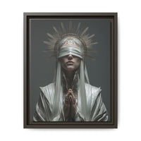 Ethereal Blindfolded Saint Art | Spiritual Home Decor