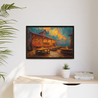 Autumn Festival Night Scene - Colorful Impressionist Art
