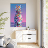 Colorful Pineapple Canvas Art | Abstract Tropical Design