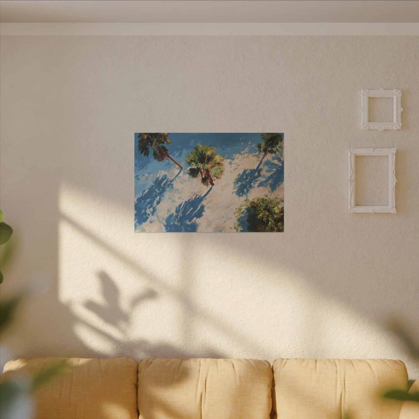 Tropical Palm Trees Artwork | Vibrant Coastal Landscape