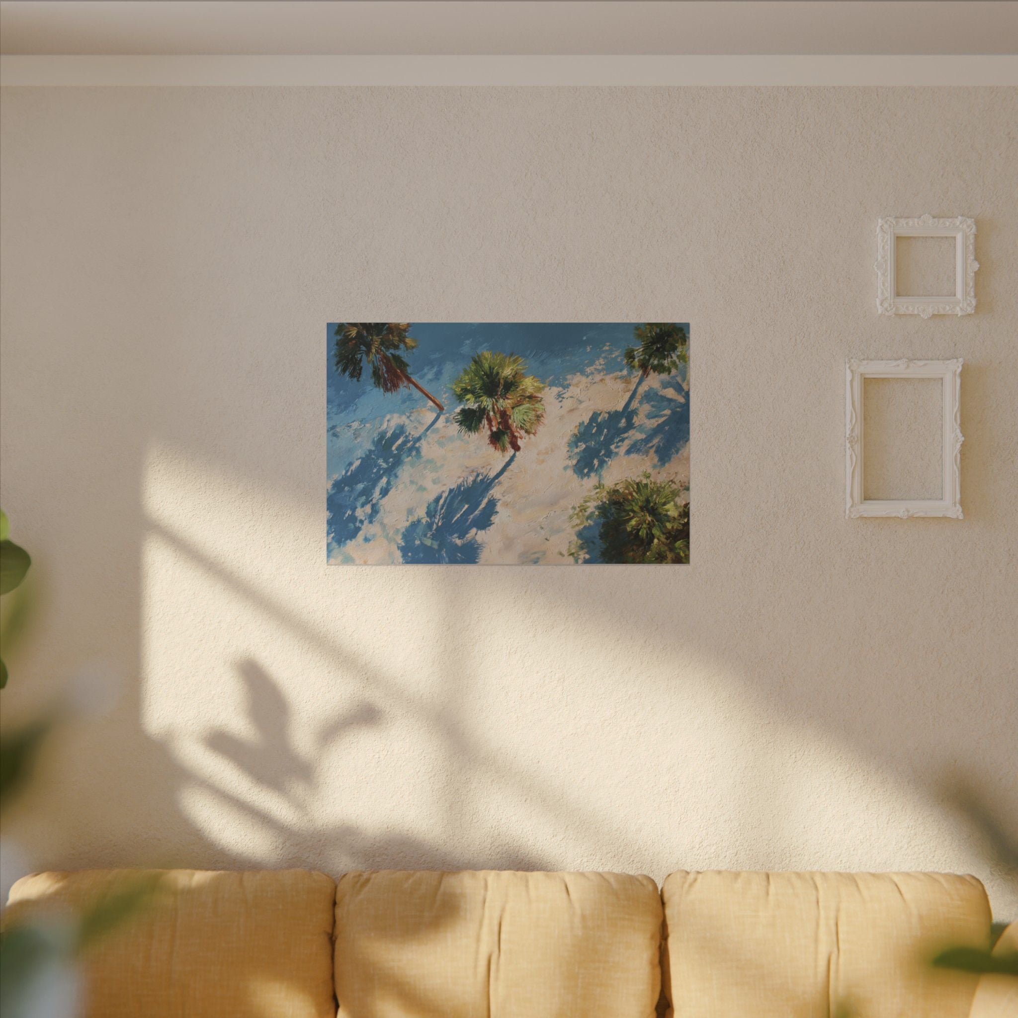 Tropical Palm Trees Artwork | Vibrant Coastal Landscape