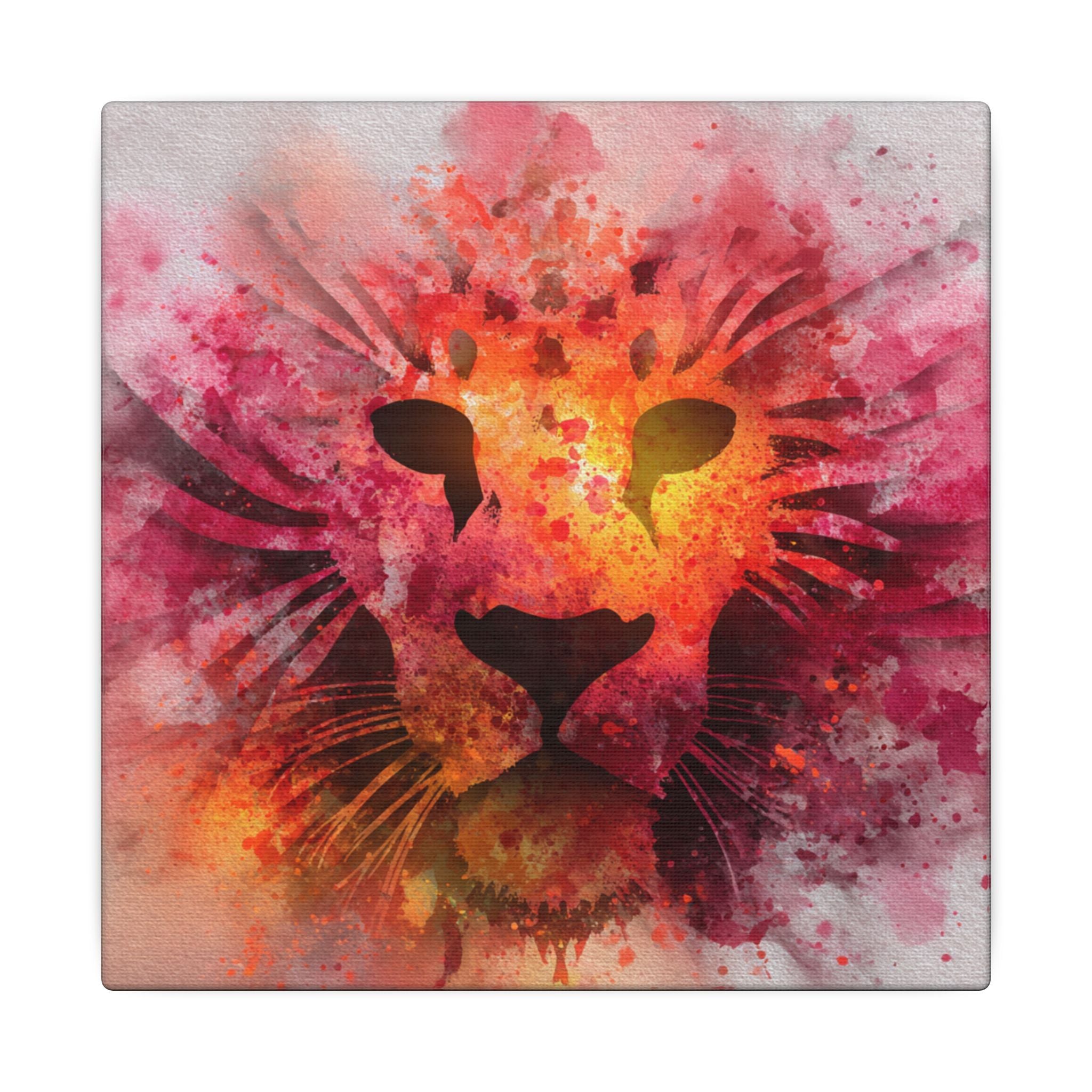 Vibrant Lion Watercolor Artwork | Animal Portrait