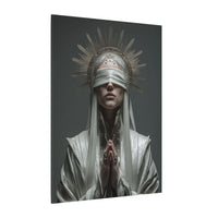 Ethereal Blindfolded Saint Art | Spiritual Home Decor