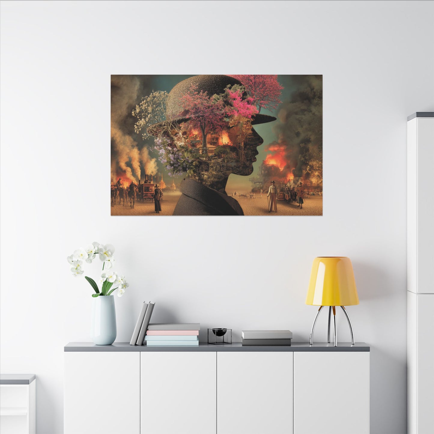 Surreal Botanical Portrait Art | Unique Digital Illustration