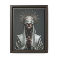 Ethereal Blindfolded Saint Art | Spiritual Home Decor