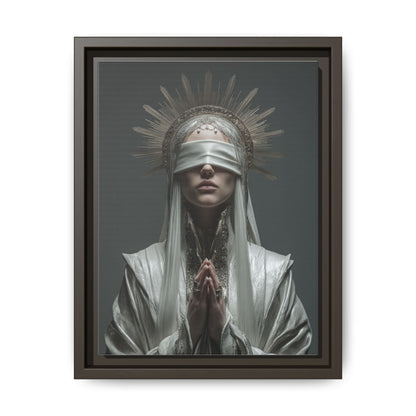 Ethereal Blindfolded Saint Art | Spiritual Home Decor