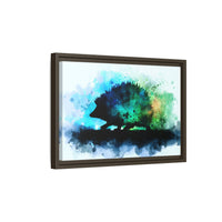 Hedgehog Silhouette Watercolor Art | Nature-Inspired Home Decor