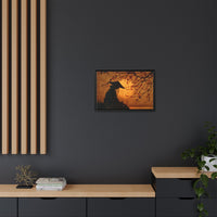 Serene Silhouette of Contemplation | Asian-Inspired Artwork