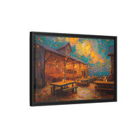 Autumn Festival Night Scene - Colorful Impressionist Art
