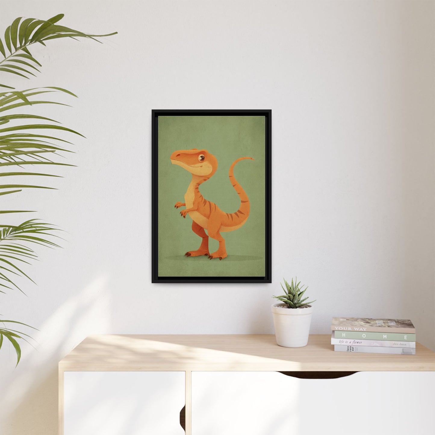 Whimsical Dinosaur Illustration Art for Kids' Rooms