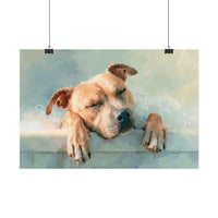 Cozy Dog Portrait | Serene Animal Artwork for Warm Spaces